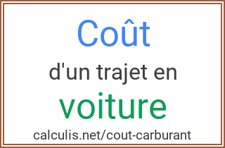 Coût Carburant