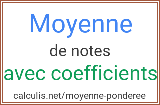 Moyenne de Notes